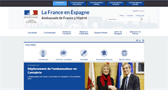 Desktop Screenshot of ambafrance-es.org